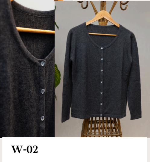 Navy Cashmere Cardigan